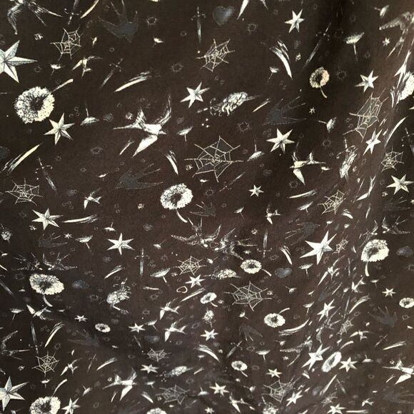 The Kooples Black Tattoo Print Silk Dress Halloween Witch Small - Picture 5 of 7